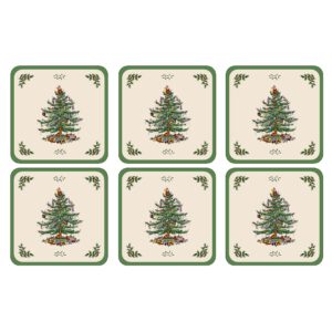 Spode Christmas Tree glasbrikker, 6 stk.